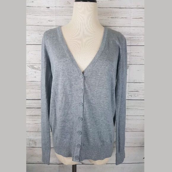 Forever 21 Gray Cardigan Button Down Sz S - Picture 1 of 4